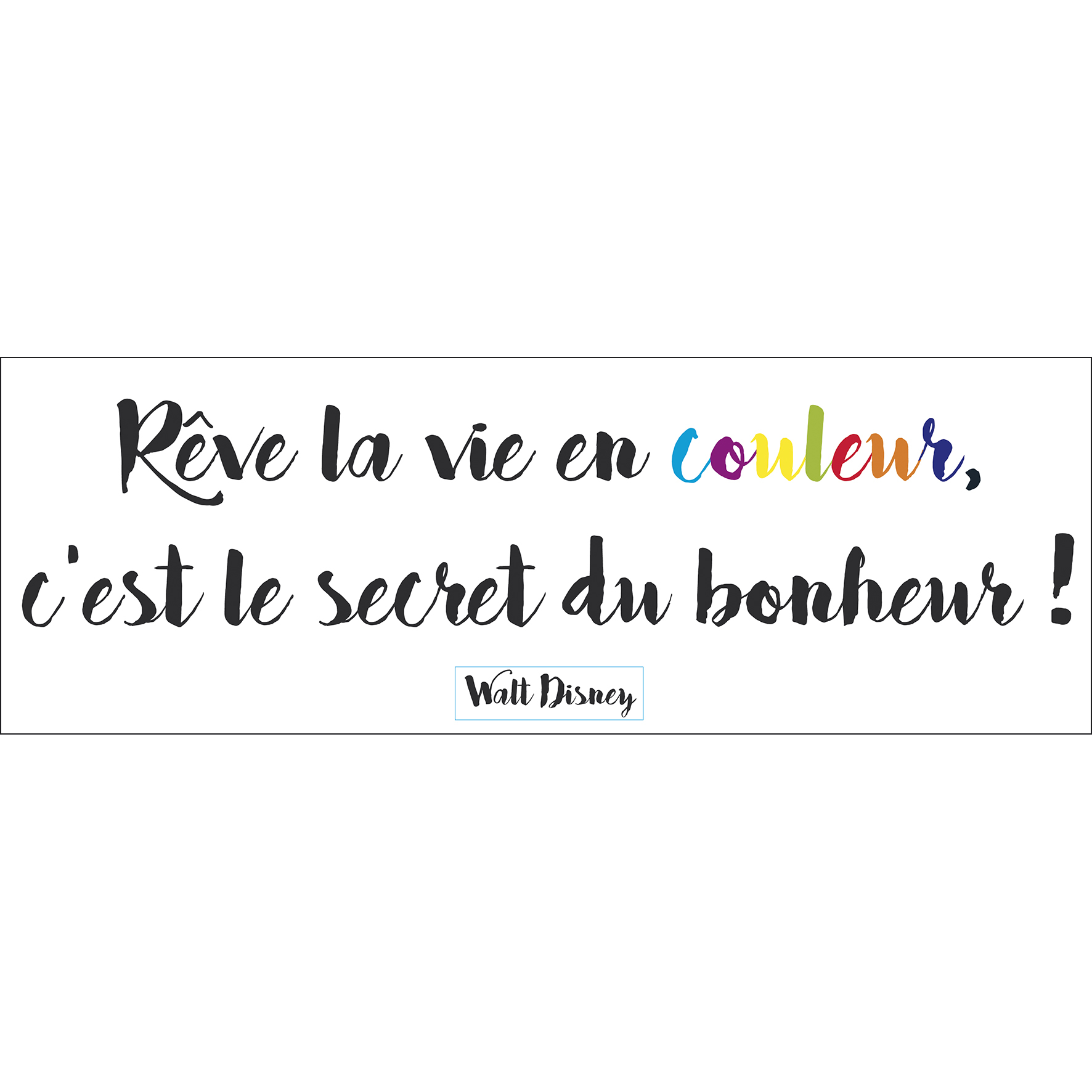 Sticker Citation Walt Disney 68 X 24 Cm