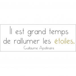 Sticker Citation Guillaume Apollinaire 68 x 24 cm