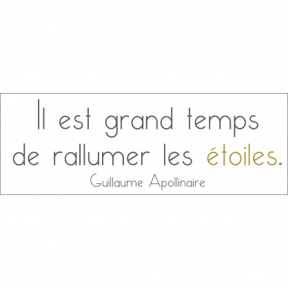 Sticker Citation Guillaume Apollinaire 68 x 24 cm