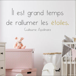 Sticker Citation Guillaume Apollinaire 68 x 24 cm