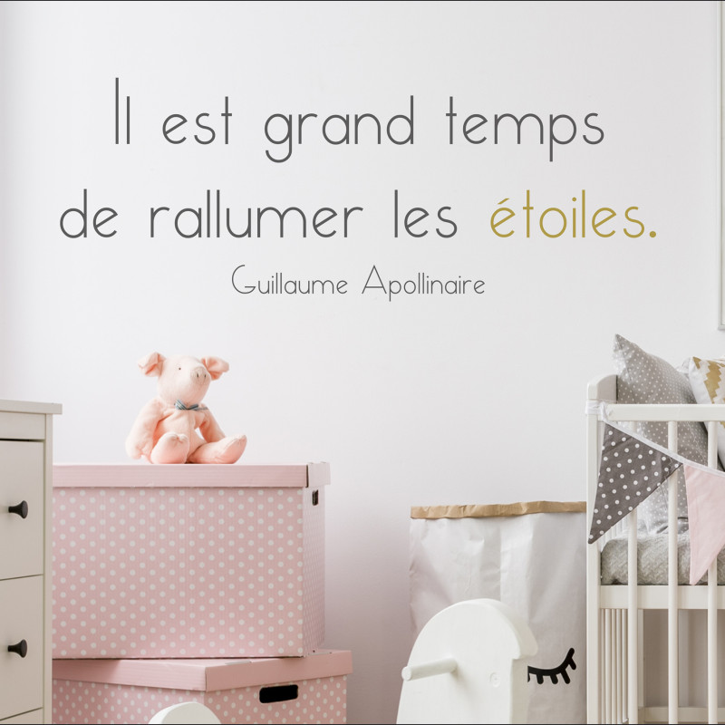 Sticker Citation Guillaume Apollinaire 68 x 24 cm