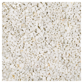 Gravier décoratif en marbre blanc de Carrare concassé Carrara 8-12 mm 20 kg COBO GARDEN
