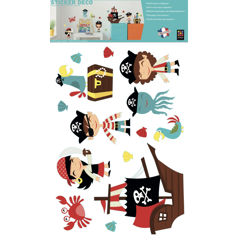 Planche de stickers Pirates 48 x 68 cm