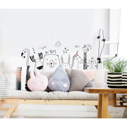 Planche de stickers Happy Animals 48 x 68 cm