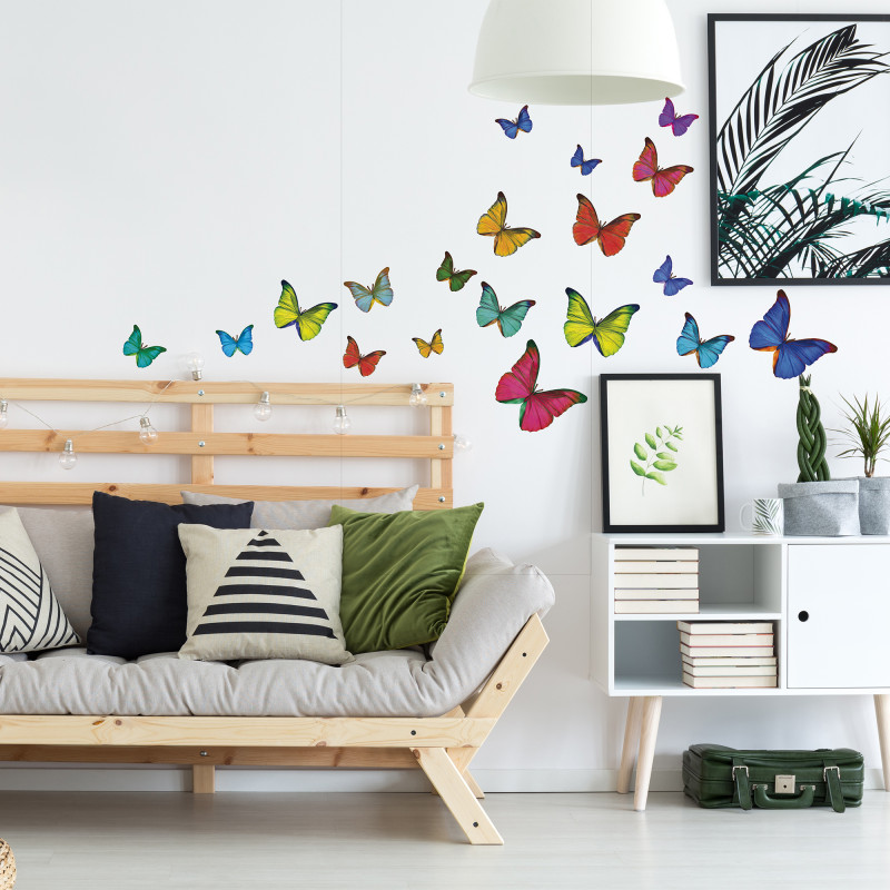 Planche de stickers Papillons 48 x 68 cm Planche de stickers Papillons 48 x 68 cm