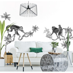 Planche de stickers Singes 48 x 68 cm