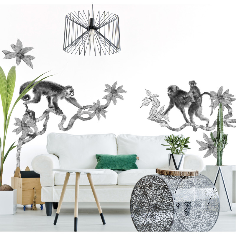 Planche de stickers Singes 48 x 68 cm