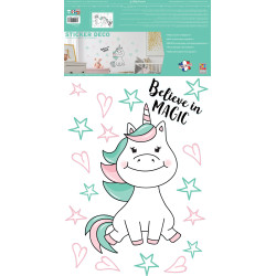 Planche de stickers Licorne 48 x 68 cm