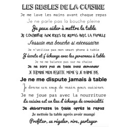 Sticker Règles de la Cuisine 2 48 x 68 cm