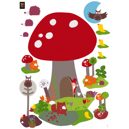 Planche de stickers In the Forest 48 x 68 cm