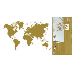 Planche de stickers Continents 48 x 68 cm
