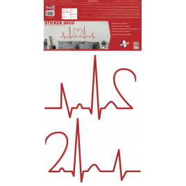 Planche de stickers Electrocardiogramme 48 x 68 cm