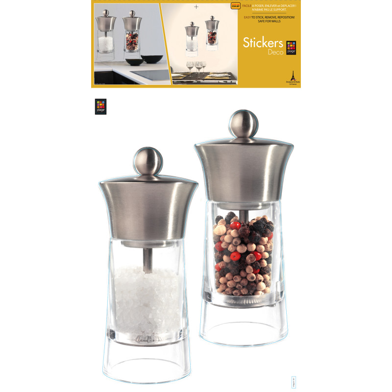 Planche de stickers Sel & Poivre 48 x 68 cm