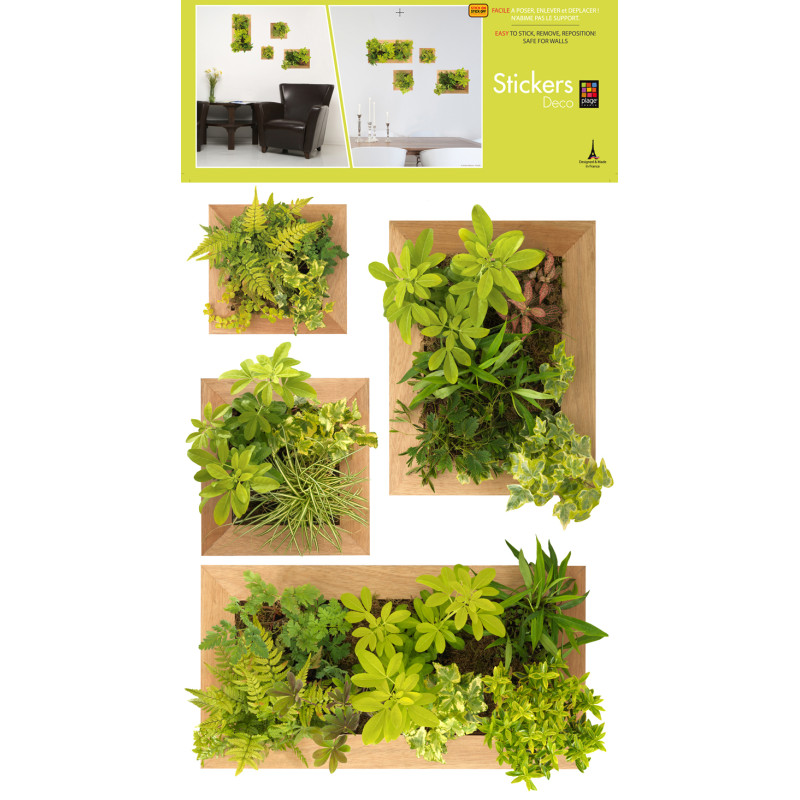 Planche de stickers Cadres du Jardin 48 x 68 cm