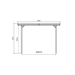 Carport Bois Configurable 6x5x4m | SOLID