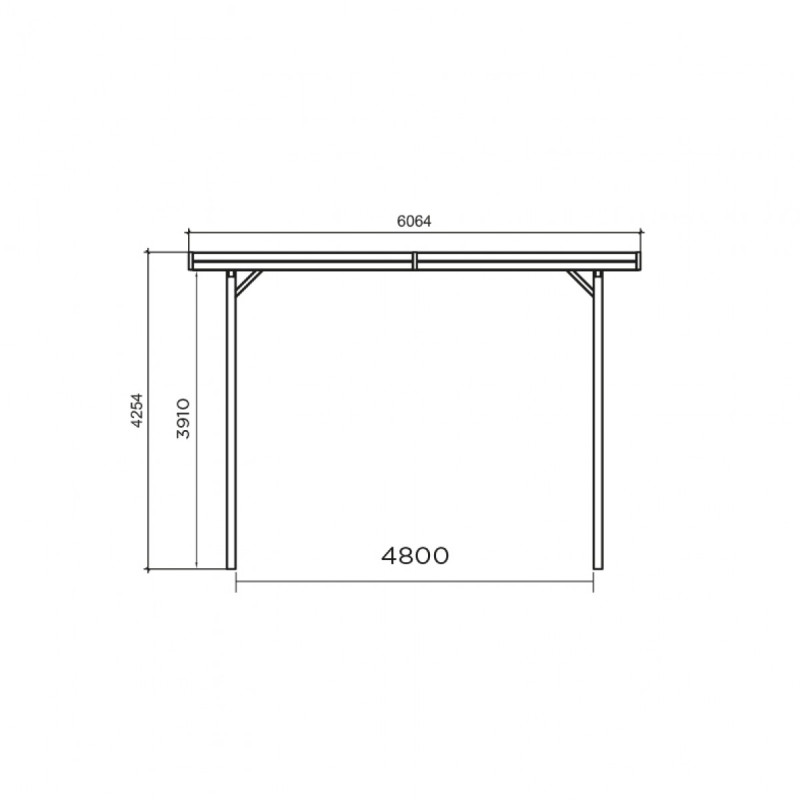 Carport Bois Configurable 6x5x4m | SOLID