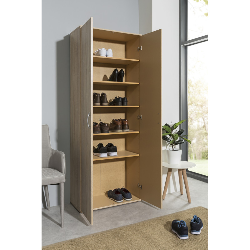 Armoire multifonctionnelle chêne 70 x 34 x 187 cm PRACTO HOME Armoire multifonctionnelle chêne 70 x 34 x 187 cm PRACTO HOME
