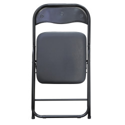 Chaise pliante en PVC noire PRACTO HOME Chaise pliante en PVC noire PRACTO HOME
