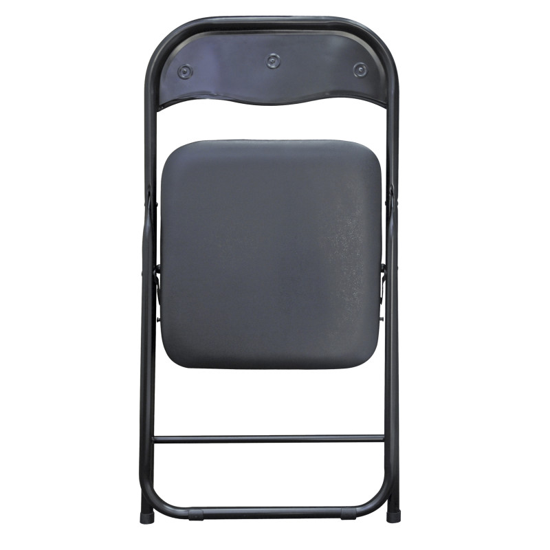 Chaise pliante en PVC noire PRACTO HOME Chaise pliante en PVC noire PRACTO HOME