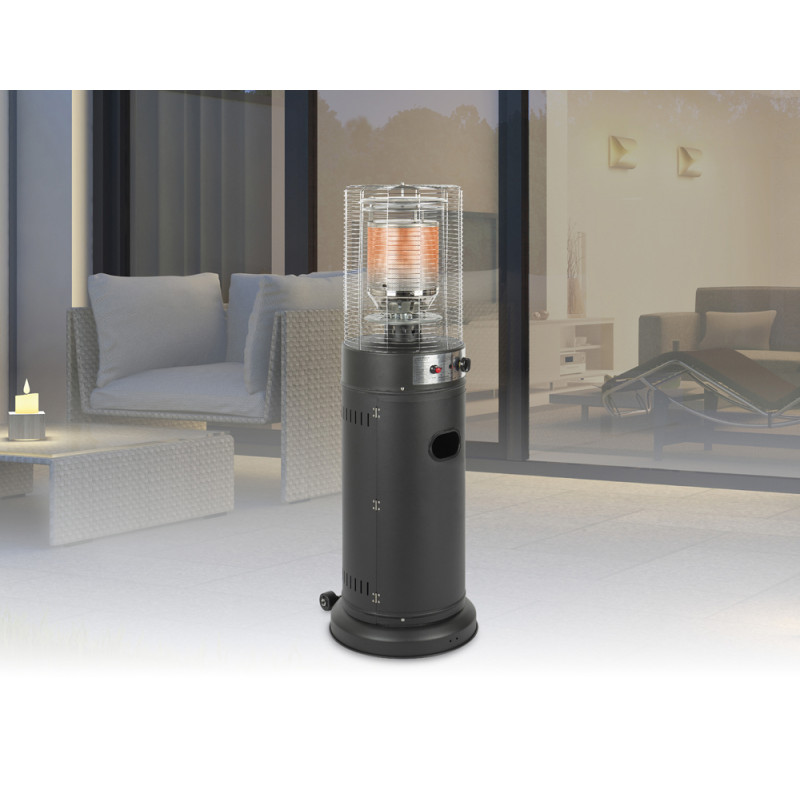 Chauffage de terrasse au gaz noir 11 kW PRACTO GARDEN Chauffage de terrasse au gaz noir 11 kW PRACTO GARDEN