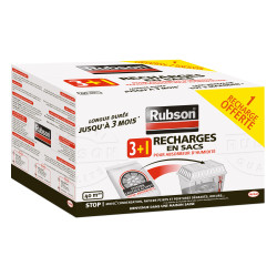 Recharges absorbeur d'humidité 3 + 1 gratuit RUBSON