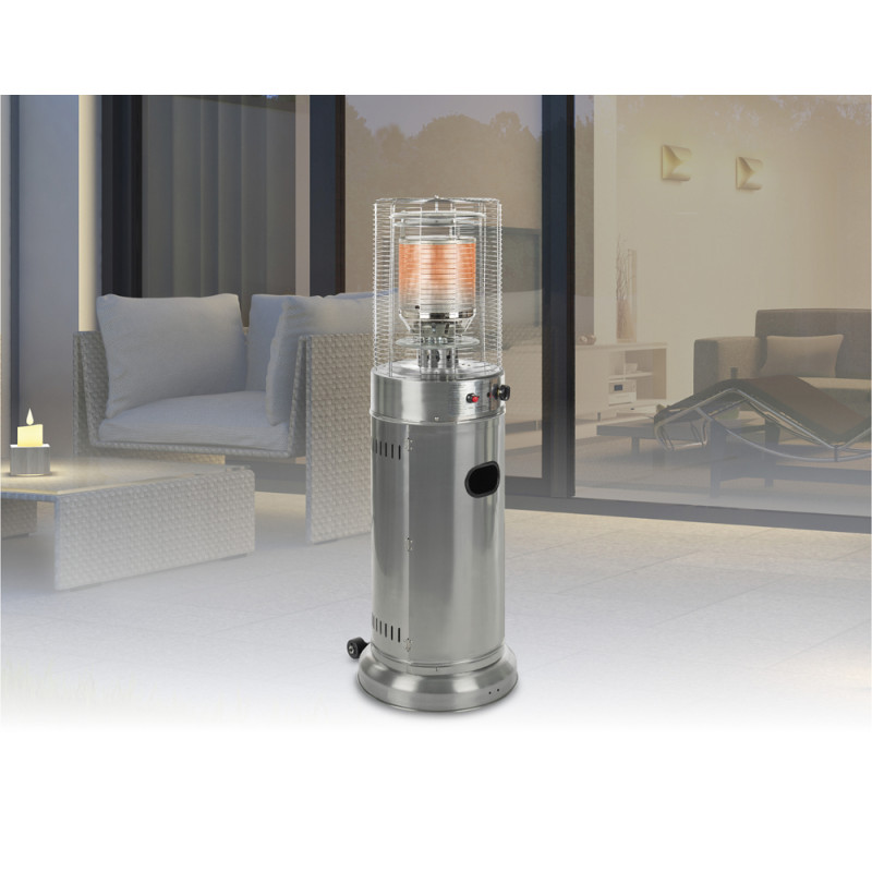 Chauffage de terrasse au gaz inox 11 kW PRACTO GARDEN