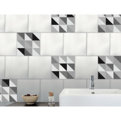 Sticker Scandinave noir et blanc 15 x 15 cm 6 pièces