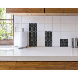 Sticker Calitri noir 10 x 10 cm 9 pièces Sticker Calitri noir 10 x 10 cm 9 pièces