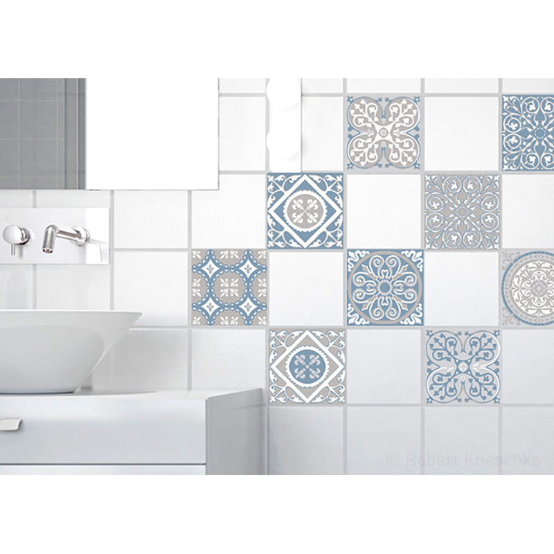 Sticker Ciment gris souris 10 x 10 cm 9 pièces Sticker Ciment gris souris 10 x 10 cm 9 pièces