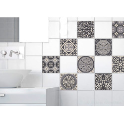 Sticker Ciment gris 10 x 10 cm 9 pièces