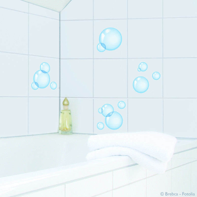 Sticker pour carrelage Bulles 15 x 15 cm 4 pièces Sticker pour carrelage Bulles 15 x 15 cm 4 pièces