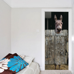 Sticker de porte trompe l'oeil Ane 83 x 240 cm