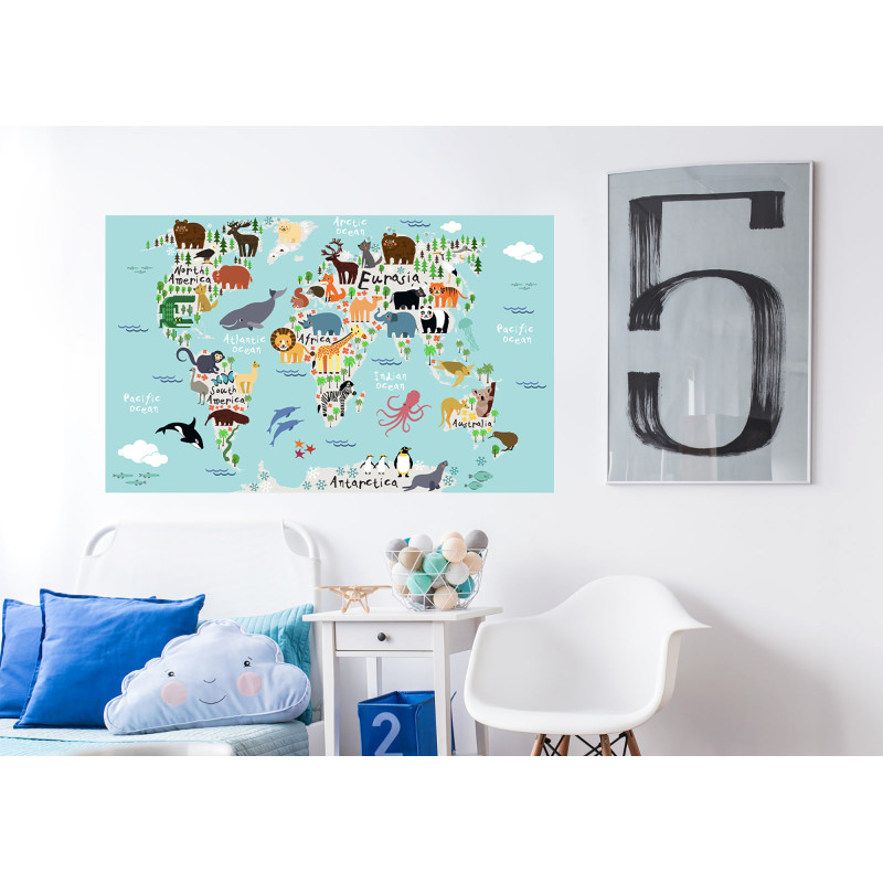 Sticker Animaux de la terre 120 x 50 cm