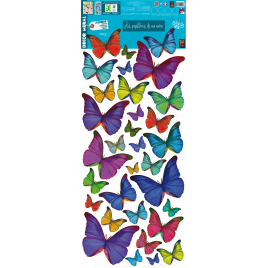 Planche de stickers Papillons 50 x 120 cm