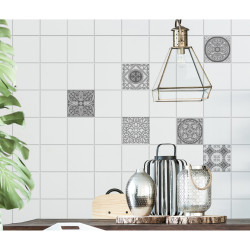 Sticker laminé Coimbra gris 15 x 15 cm 6 pièces