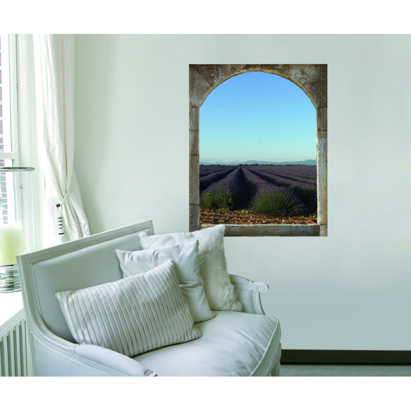 Sticker de fenêtre trompe l'il Lavande 60 x 75 cm