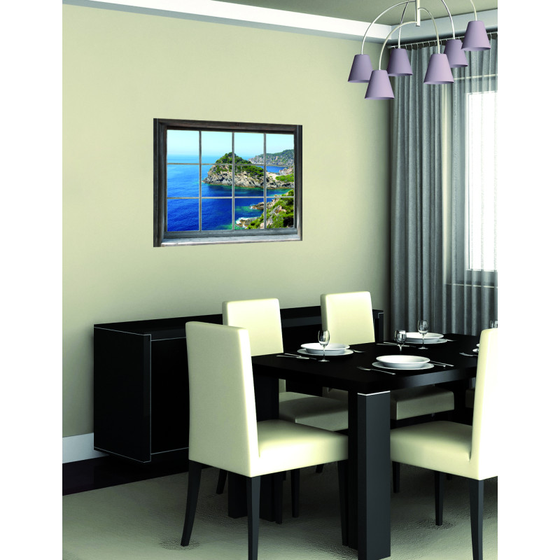 Sticker de fenêtre trompe l'il Sea 75 x 60 cm Sticker de fenêtre trompe l'il Sea 75 x 60 cm