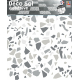 Sticker de sol Terrazzo gris 30 x 30 cm 2 pièces