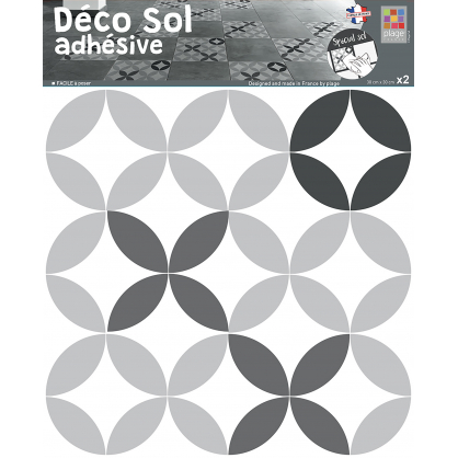 Sticker de sol Céramique 30 x 30 cm 2 pièces