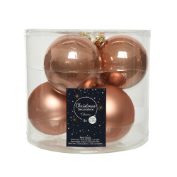 Boule de Noël terracotta Ø 8 cm 6 pièces DECORIS