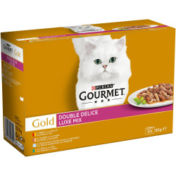 Pâtée pour chat Double Délice Gourmet Gold 12 pièces PURINA