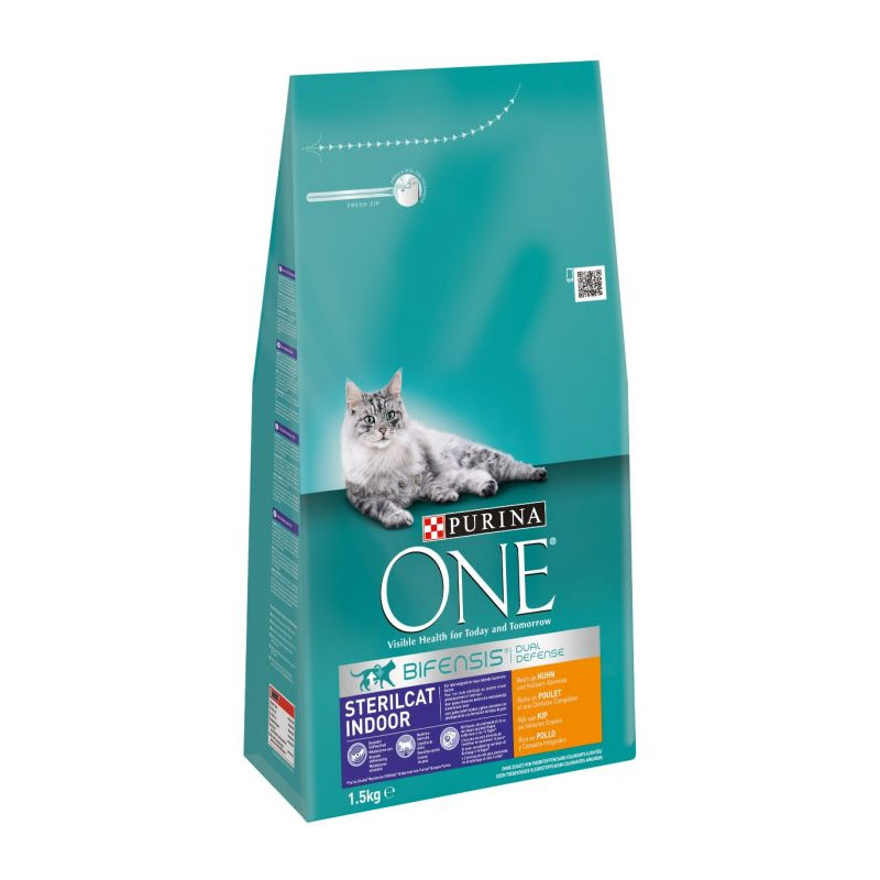 Sac de croquettes au boeuf pour chat One Bifensis Sterilcat 1,5 kg PURINA