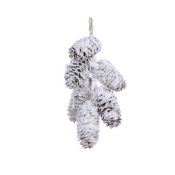 Suspension Pommes de Pin Enneigées DECORIS – Noël Magique