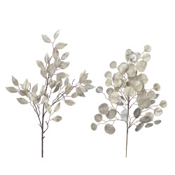 Branche à feuilles champagne 72 cm – Déco festive | DECORIS

