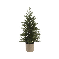 Sapin Noël Artificiel Extérieur 90cm – Pré-illuminé et Prêt