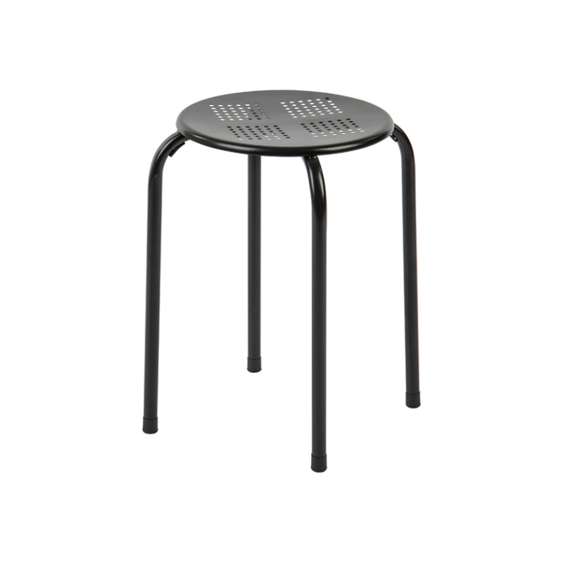 Tabouret en métal noir PRACTO HOME