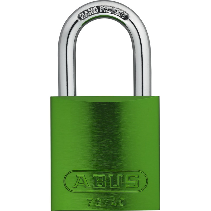 Cadenas à clé en aluminium série 72 40 mm vert ABUS