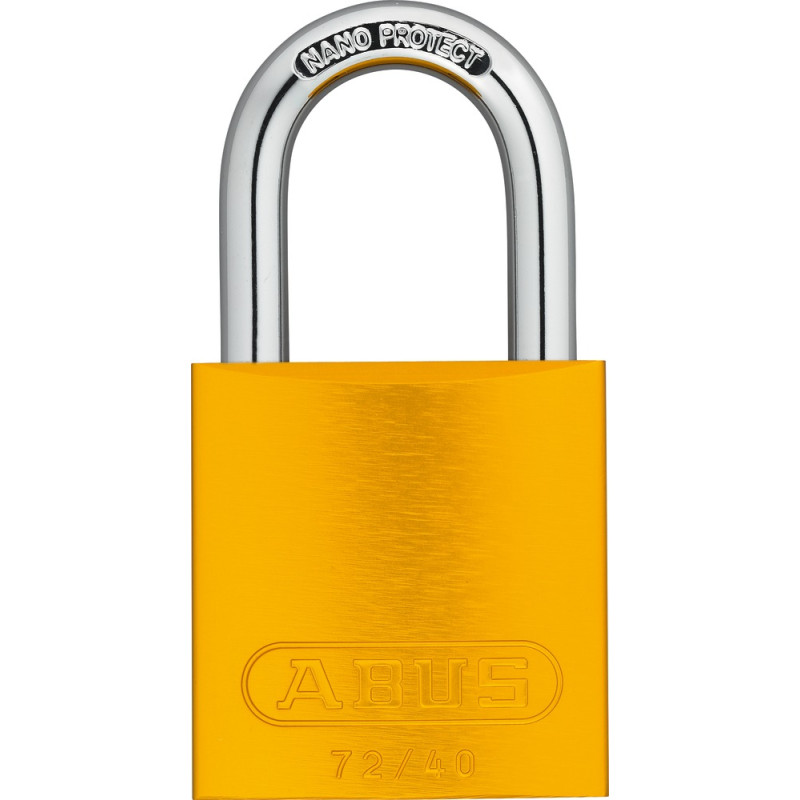 Cadenas à clé en aluminium série 72 40 mm jaune ABUS