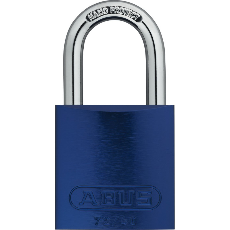 Cadenas à clé en aluminium série 72 40 mm bleu ABUS