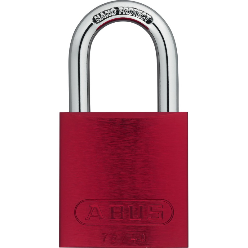 Cadenas à clé en aluminium série 72 40 mm rouge ABUS